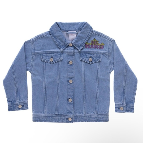 Disney Other - Disney Light Blue Denim Jacket with 'Be Kind' Patch—stock (05)
